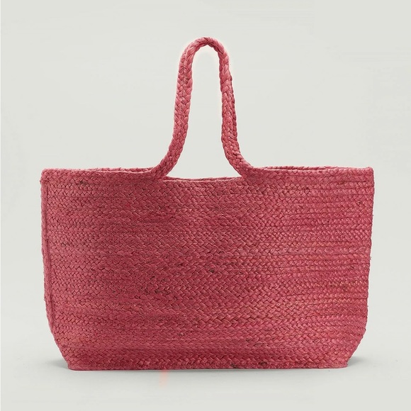 NA-KD Pink Rectangular Beach Bag - Picture 5 of 5